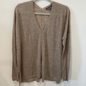 Vince Wool Cashmere Boyfriend V Neck Sweater